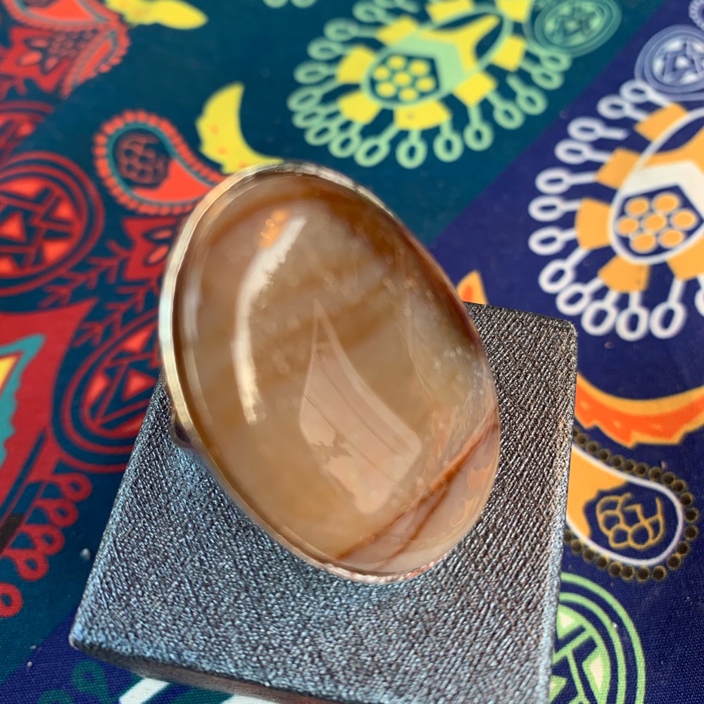 New! Alchemy63 Handmade Banded Agate Ring
